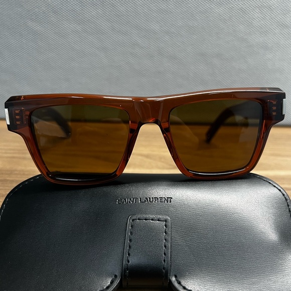 Saint Laurent Paris Brown Sunglasses - Picture 1 of 5